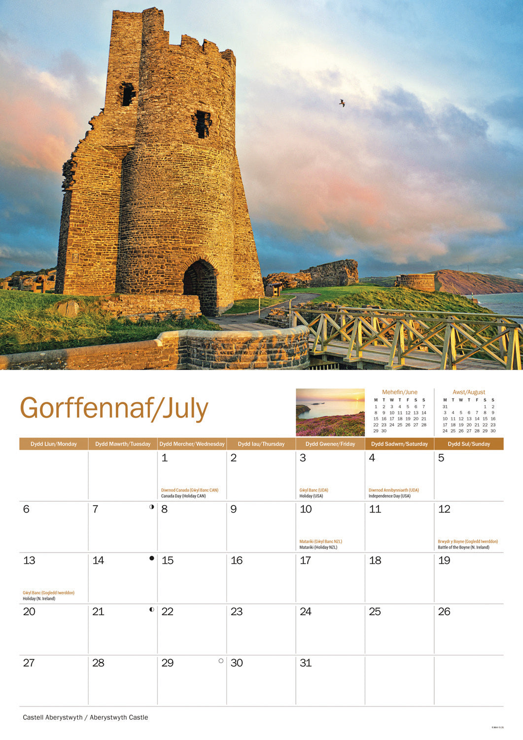 Wales A4 Calendar 2026