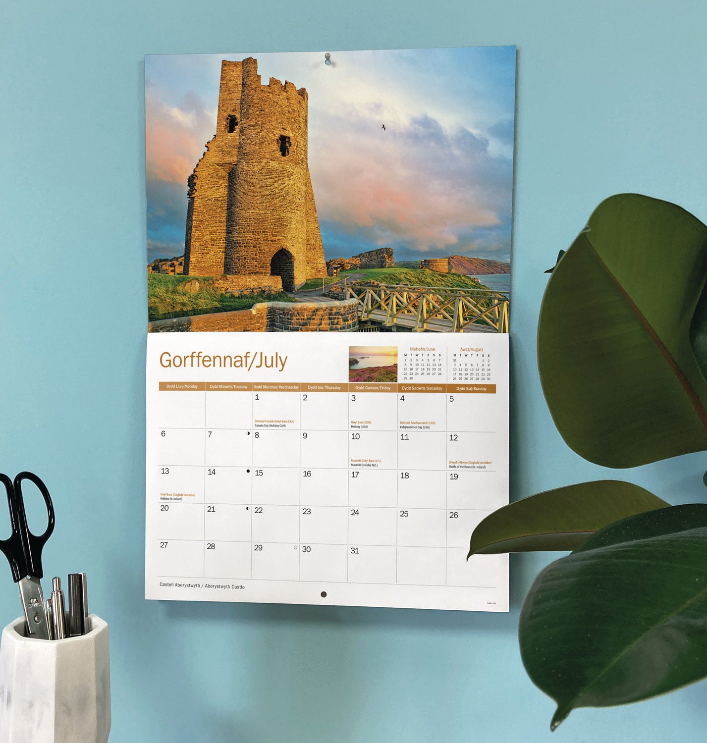 Wales A4 Calendar 2026