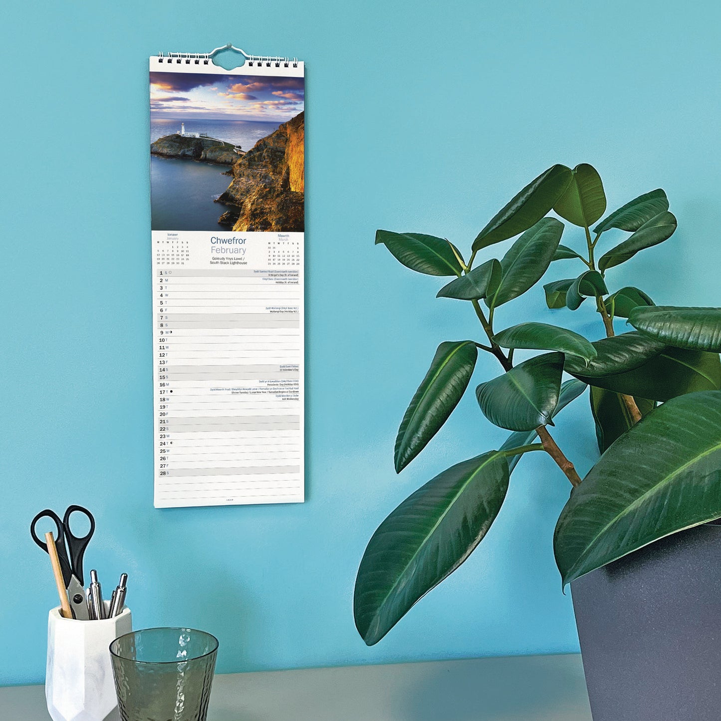 Wales Slim Calendar 2026