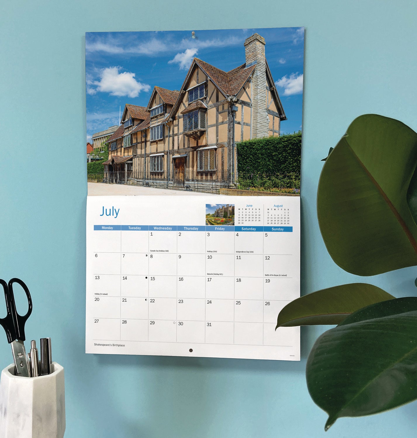 Warwickshire A4 Calendar 2026