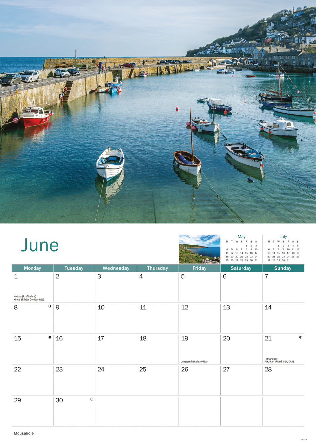 West Cornwall A4 Calendar 2026
