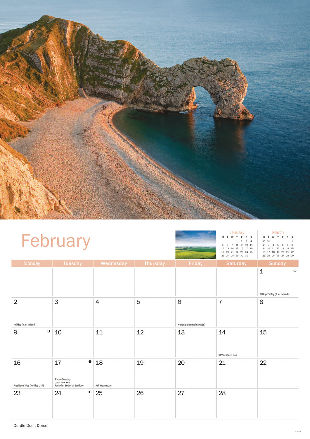 West Country A4 Calendar 2026