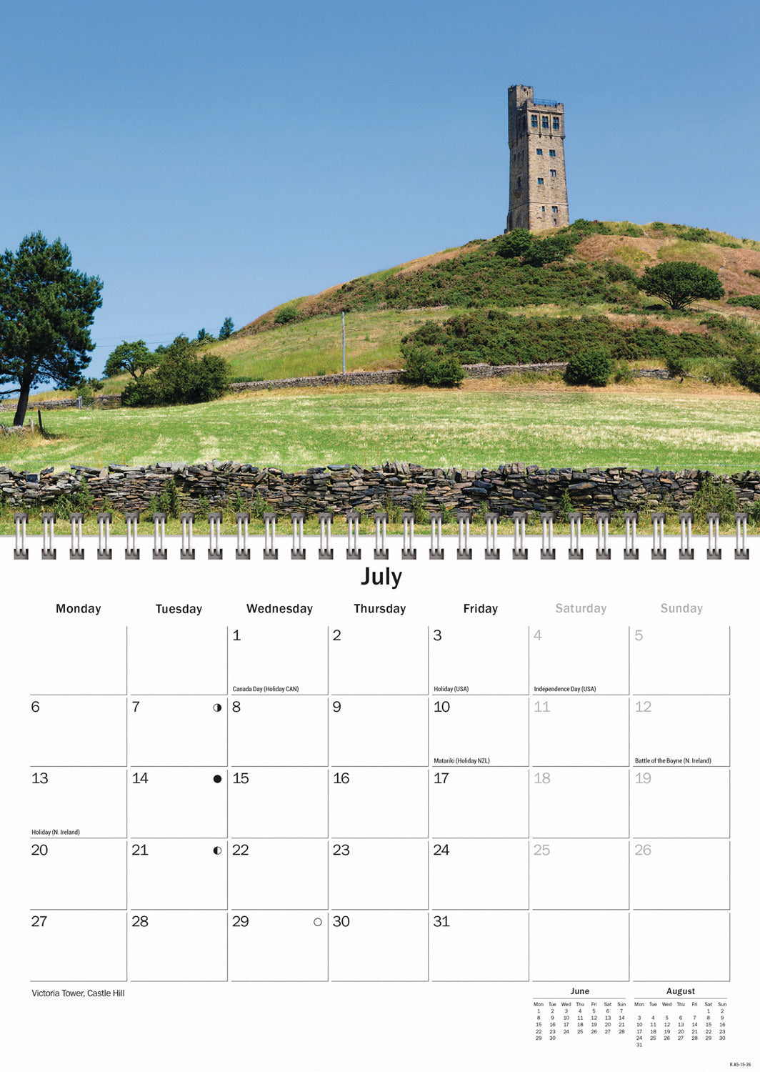 West Yorkshire A5 Calendar 2026