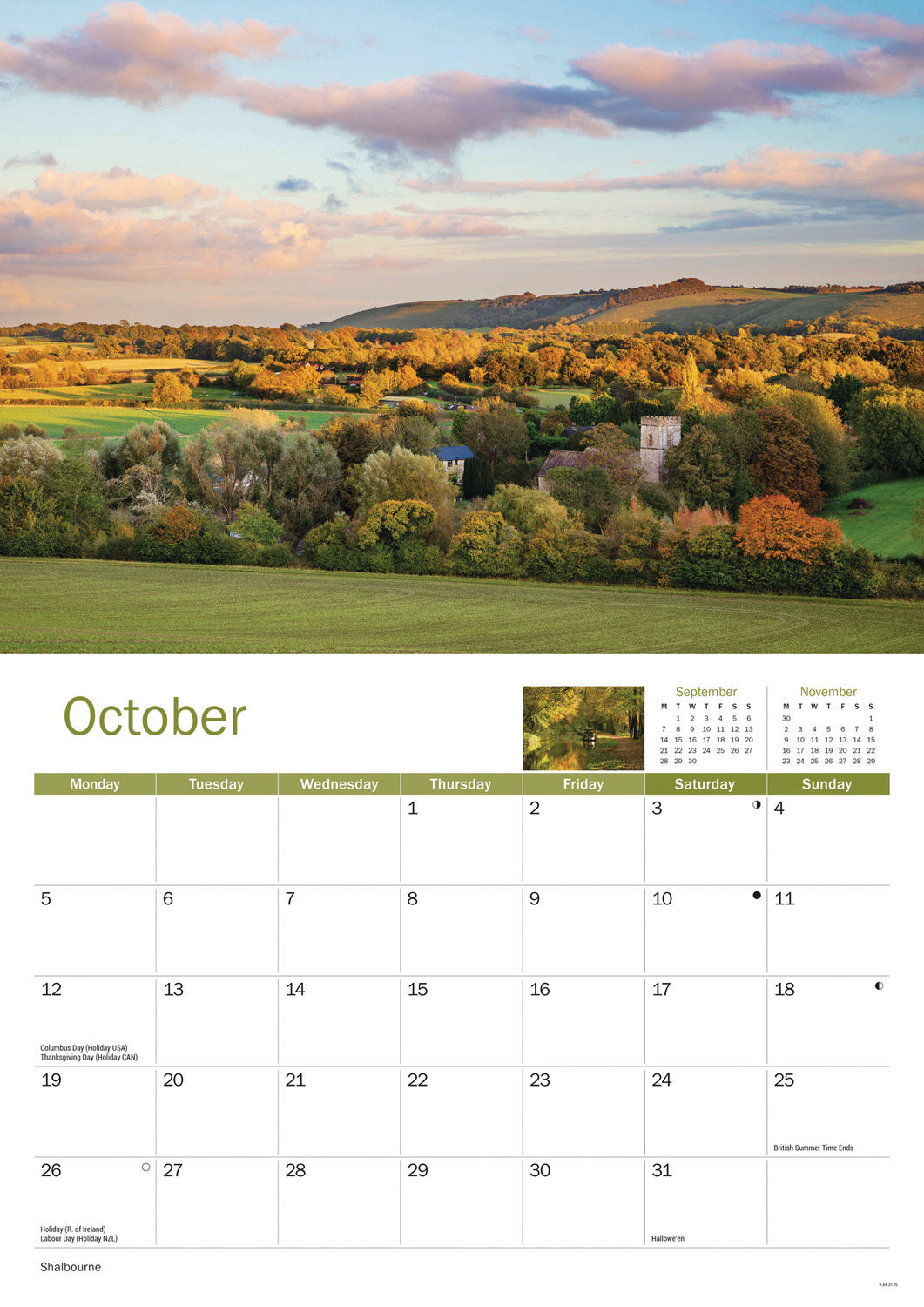 Wiltshire A4 Calendar 2026