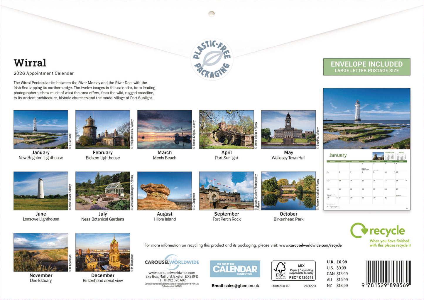 Wirral A4 Calendar 2026