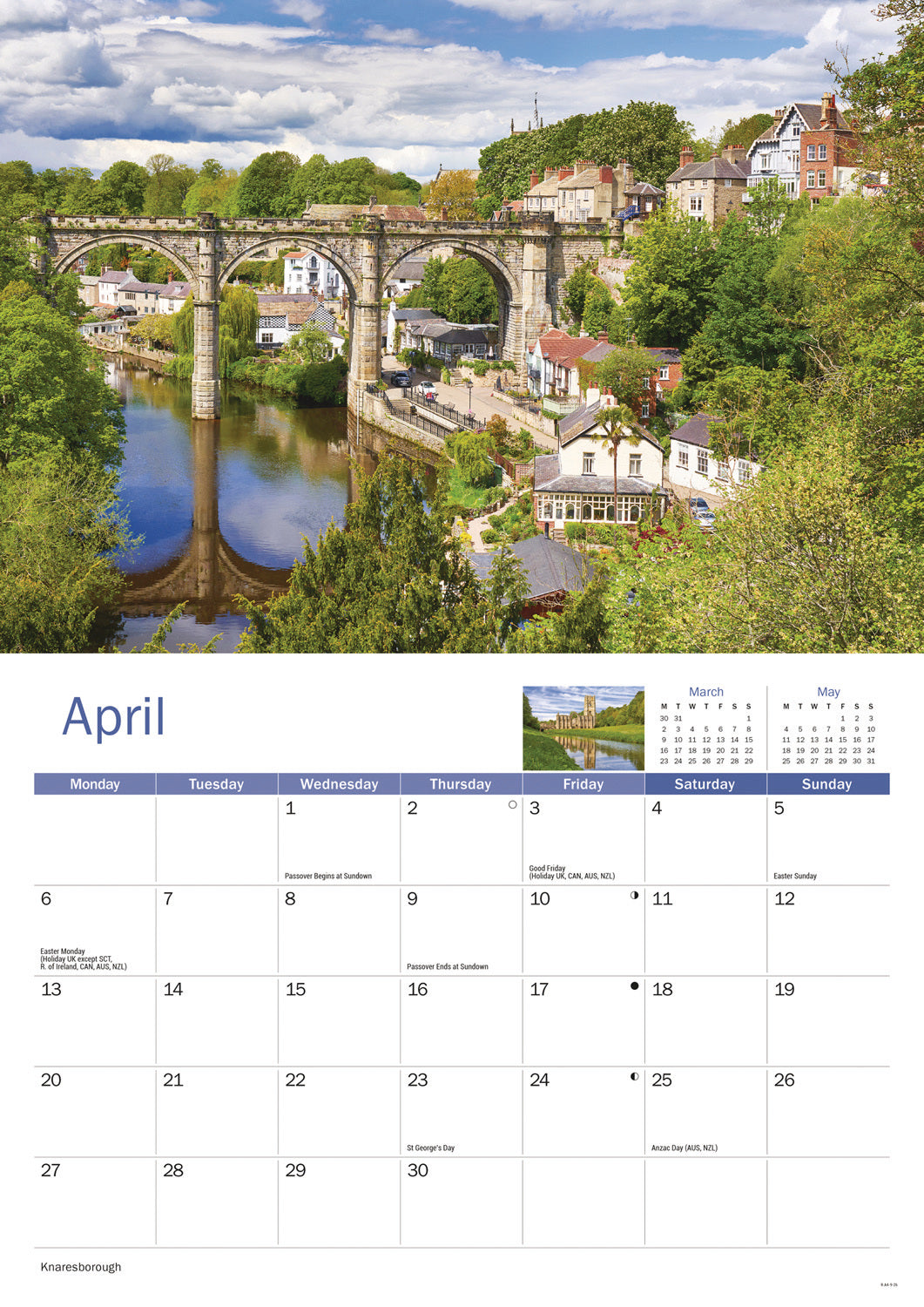 Yorkshire A4 Calendar 2026