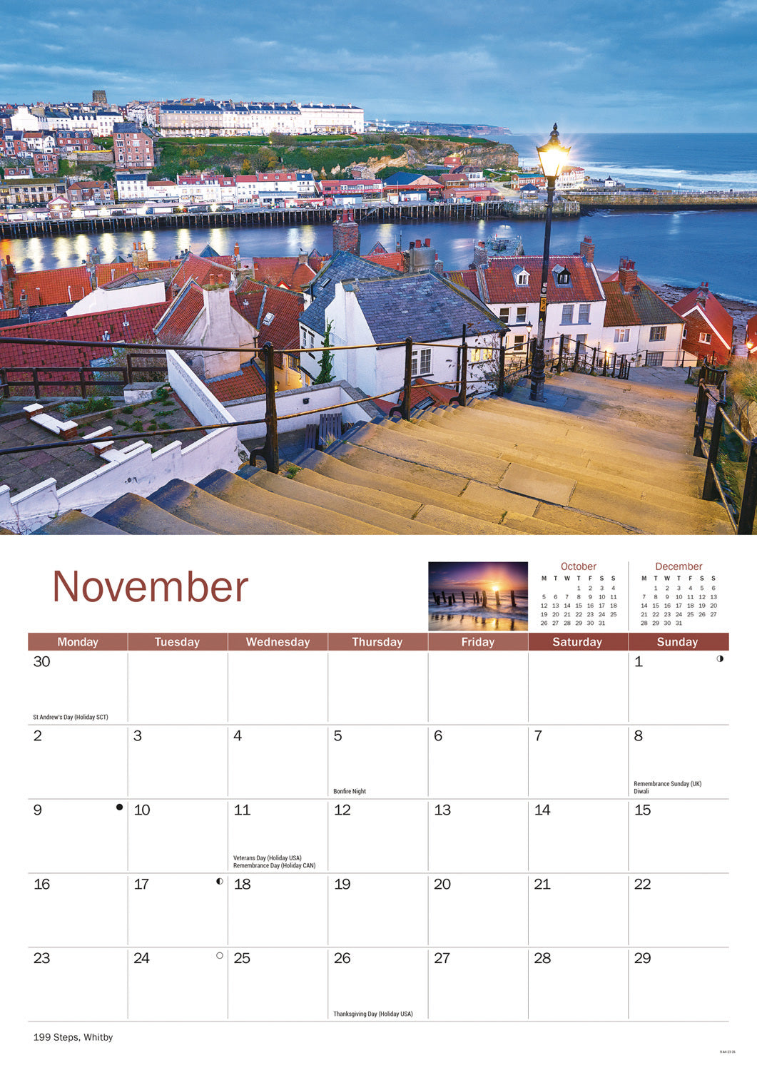 Yorkshire Coast A4 Calendar 2026