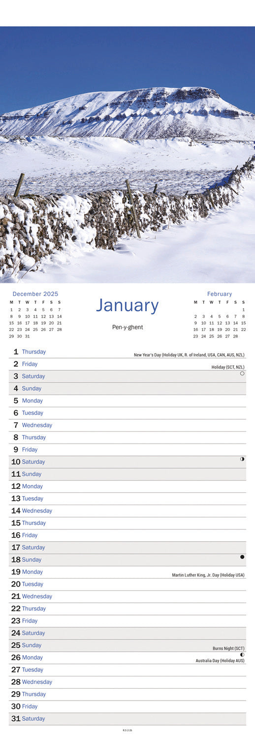 Yorkshire Slim Calendar 2026