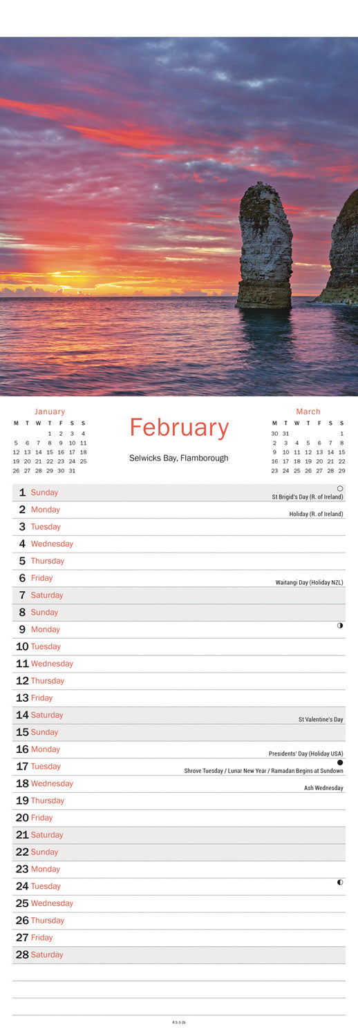 Yorkshire Slim Calendar 2026