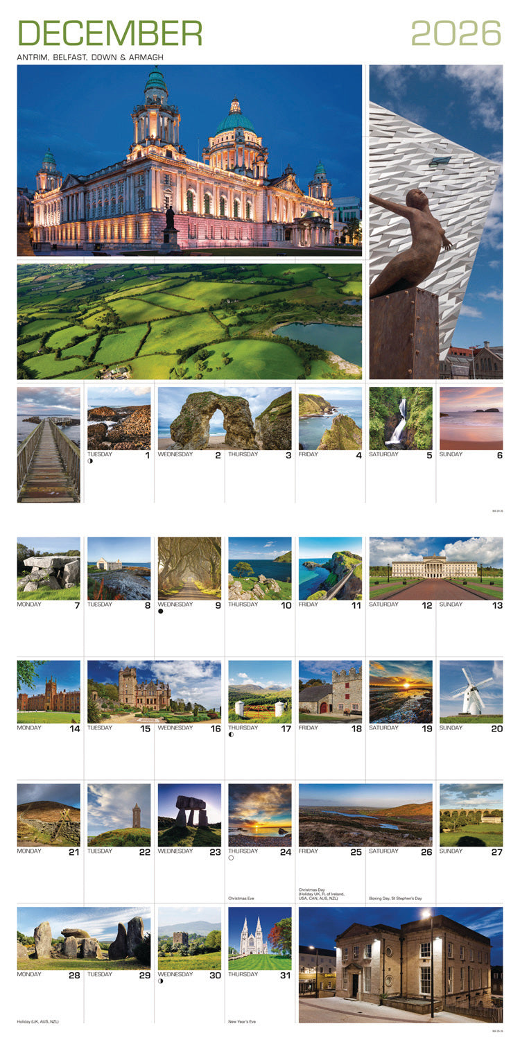 Around Ireland Wall Calendar 2026