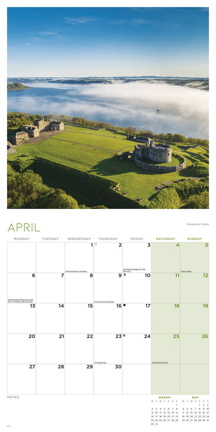 Beauty of Cornwall Wall Calendar 2026