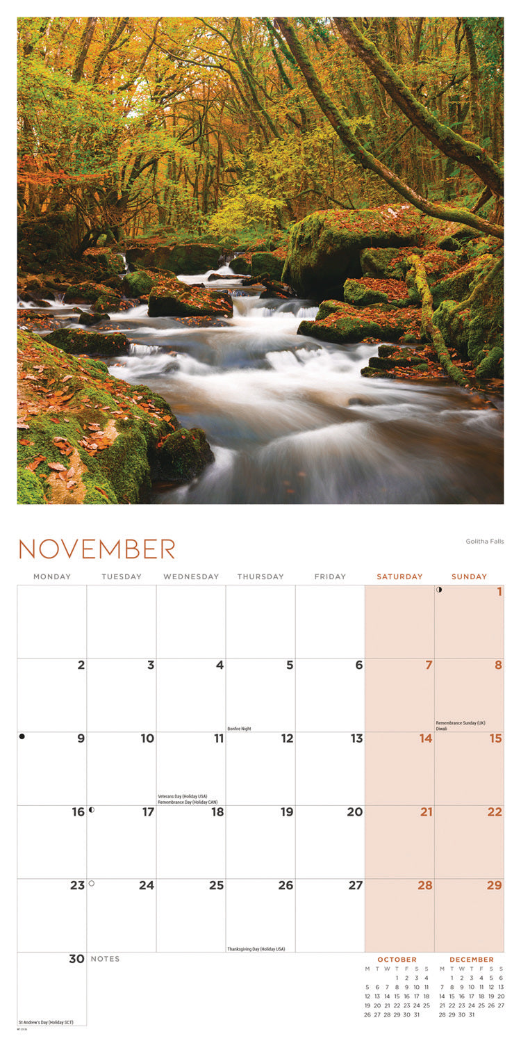 Beauty of Cornwall Wall Calendar 2026