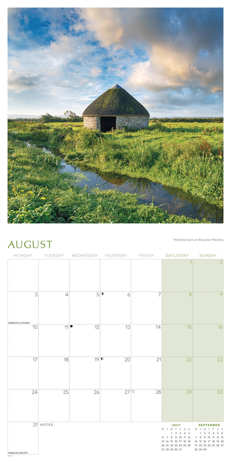 Beauty of Devon Wall Calendar 2026