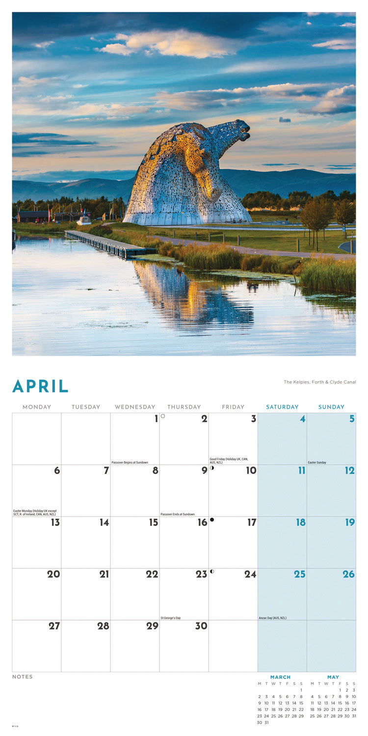 Canals & Waterways Wall Calendar 2026