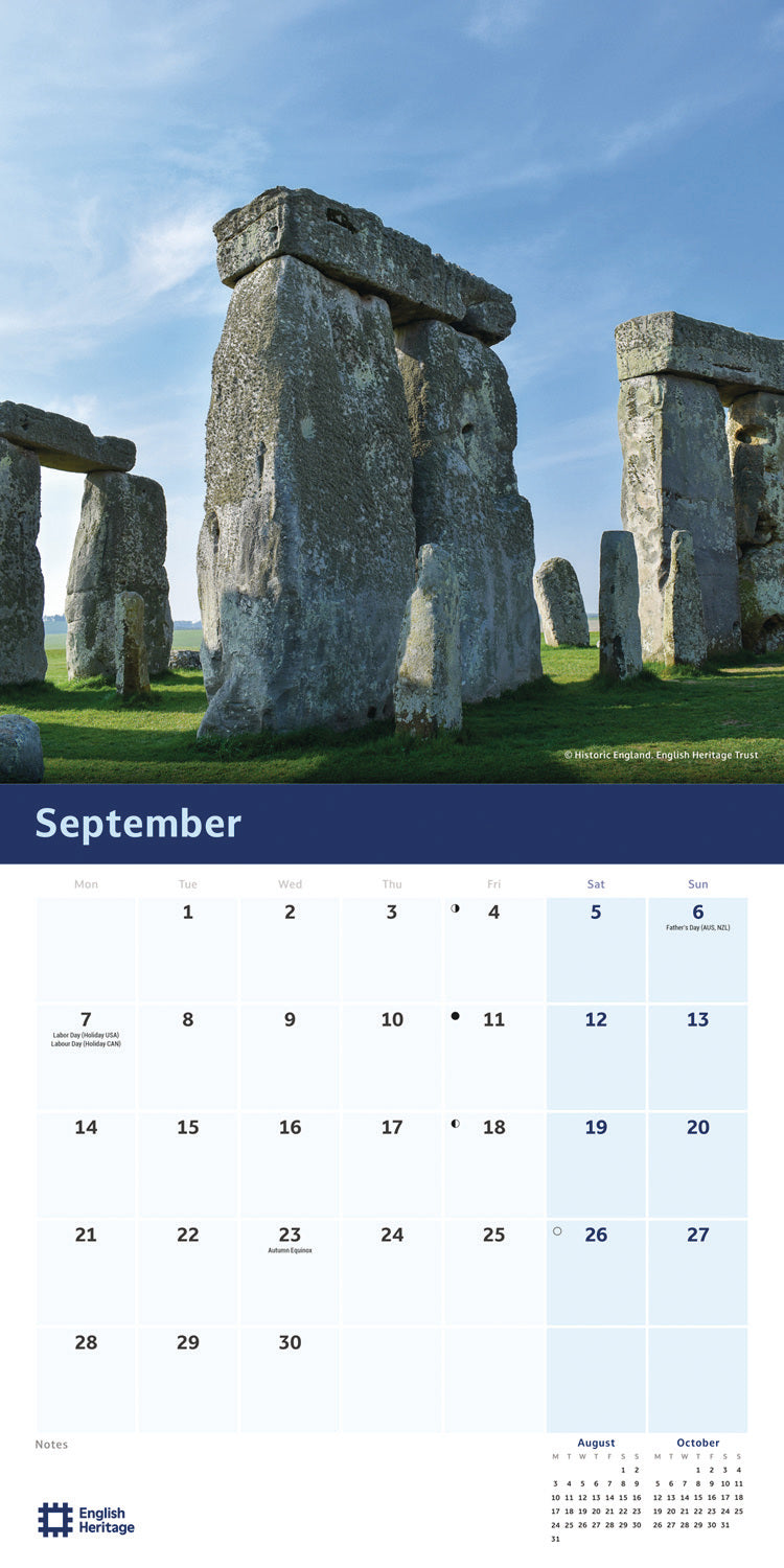 English Heritage Stonehenge Wall Calendar 2026