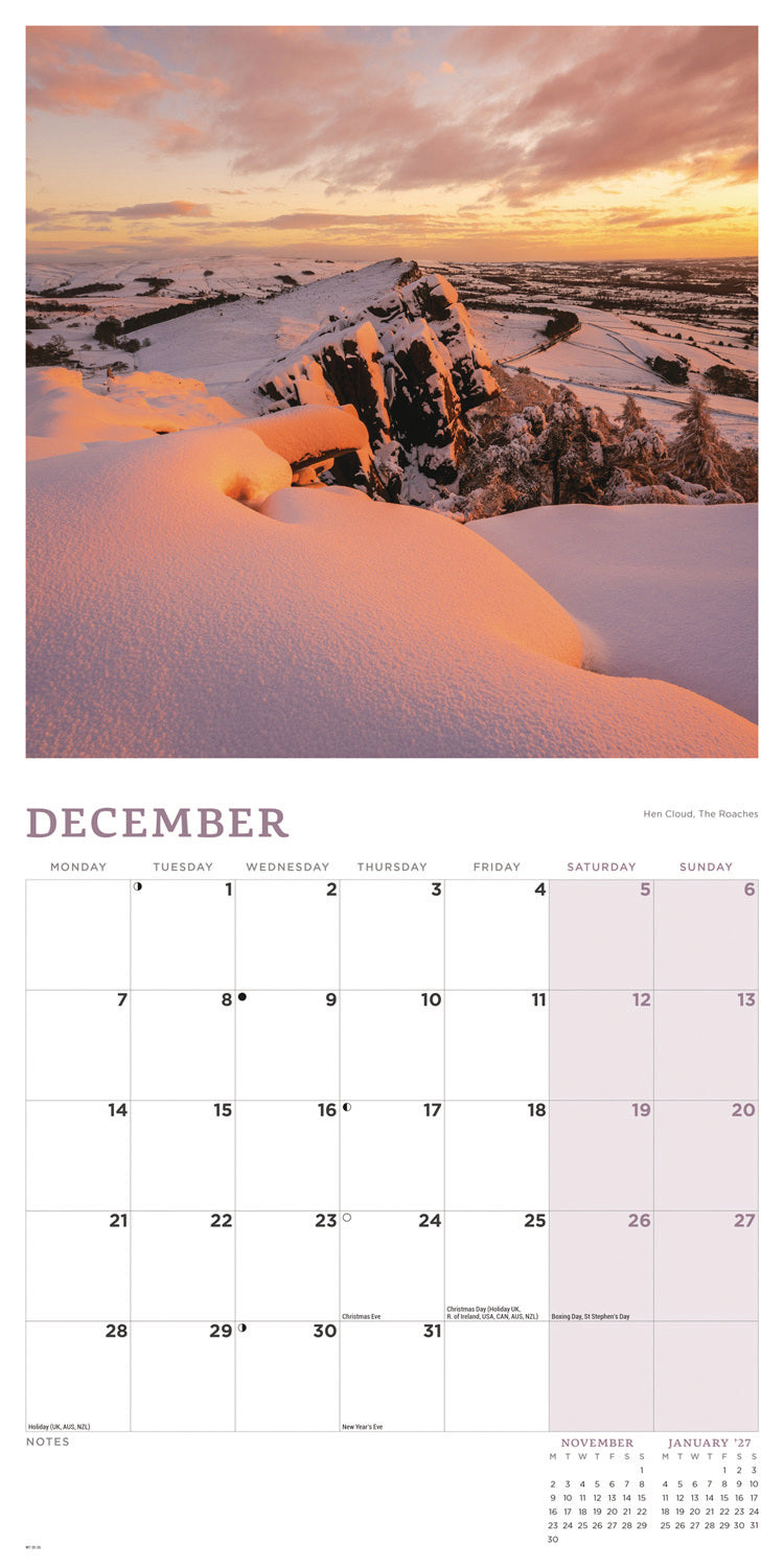 Peak District Wall Calendar 2026