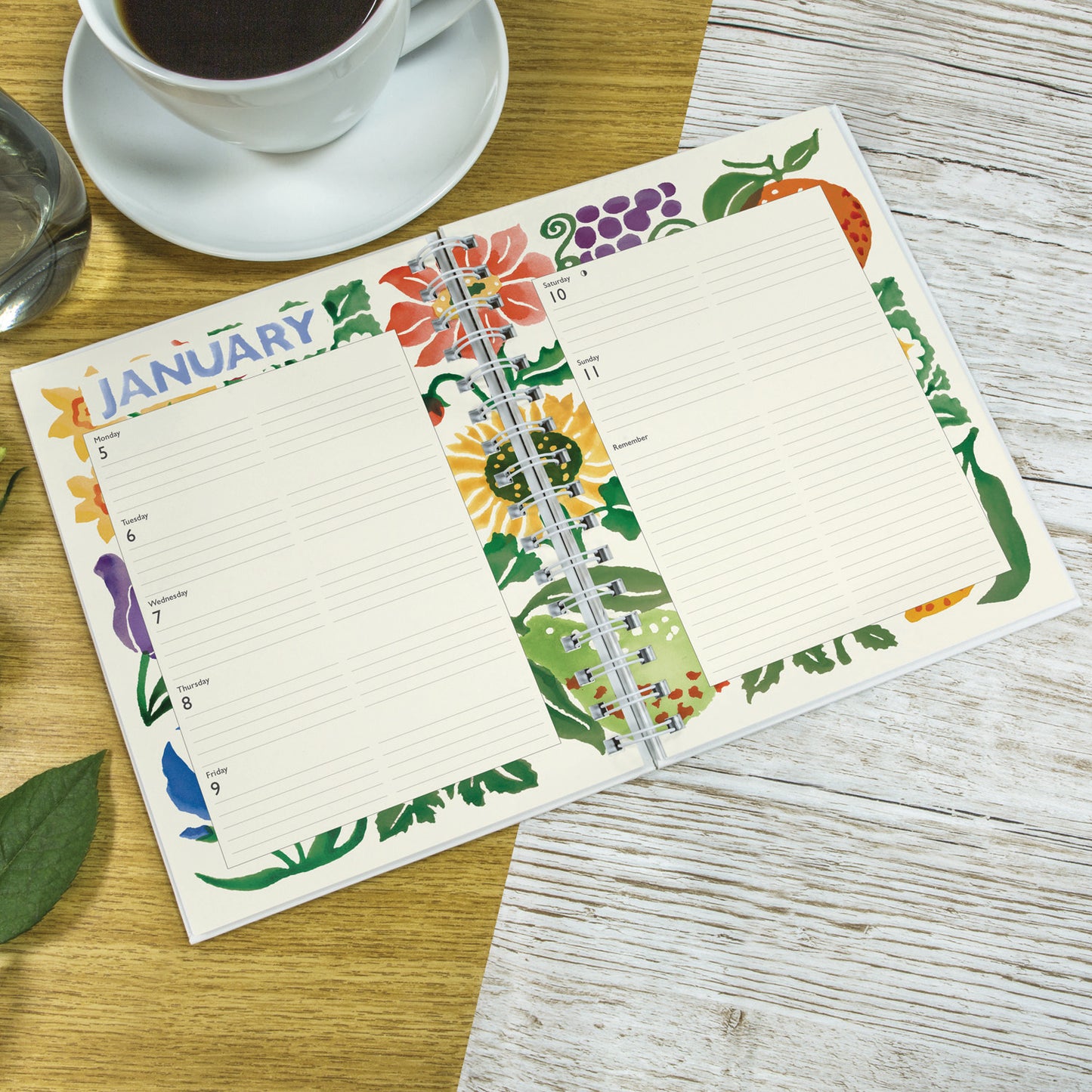 Emma Bridgewater Fruit and Flowers Tiles Dlx Wiro Diary 2026