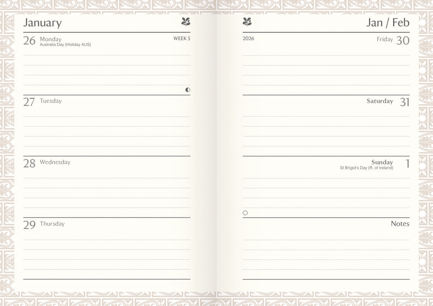 National Trust Illustrated A6 Diary 2026
