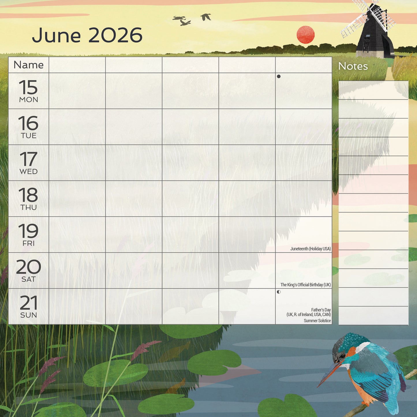 National Trust WTV Planner Wall Calendar 2026