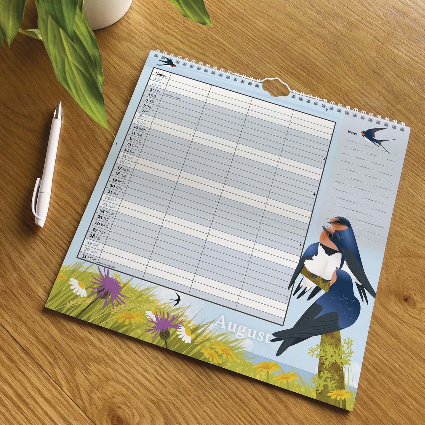 RSPB Household Planner Calendar 2026