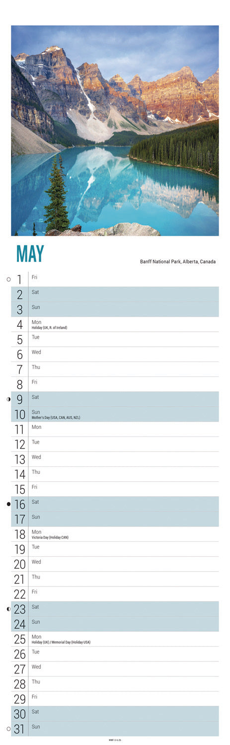 WWF, Beautiful World Slim Calendar 2026