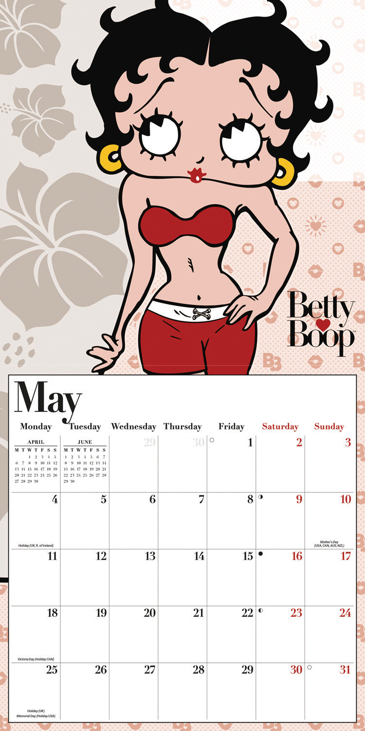 Betty Boop Wall Calendar 2026