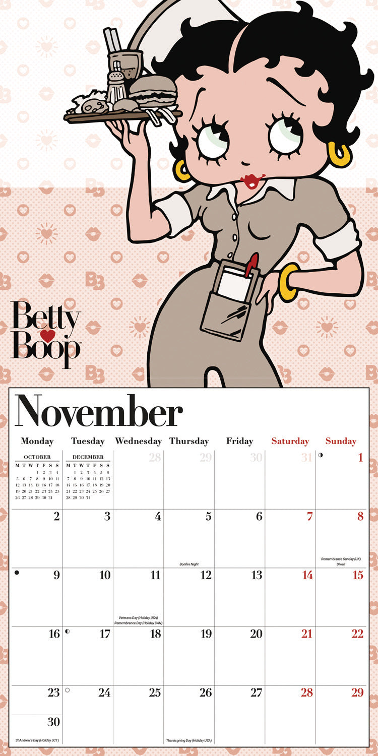 Betty Boop Wall Calendar 2026