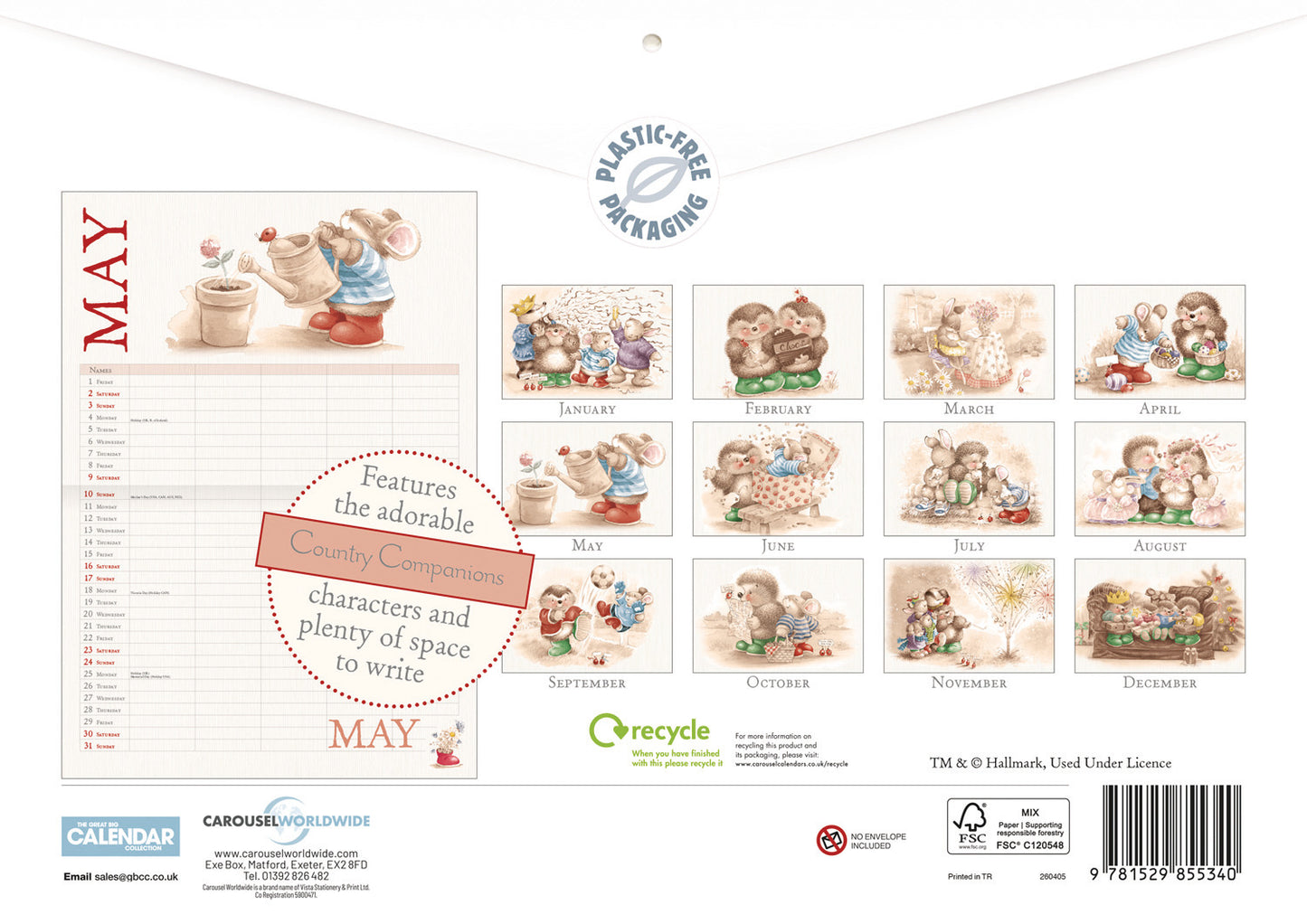 Country Companions MTV Planner A4 Calendar 2026