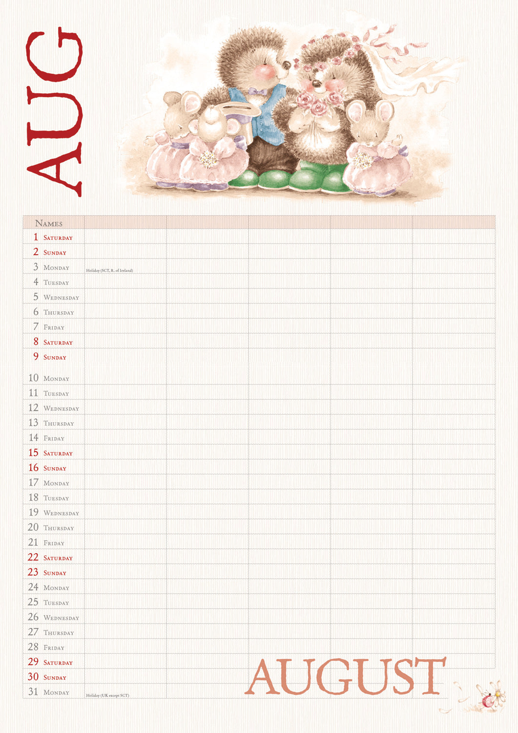 Country Companions MTV Planner A4 Calendar 2026