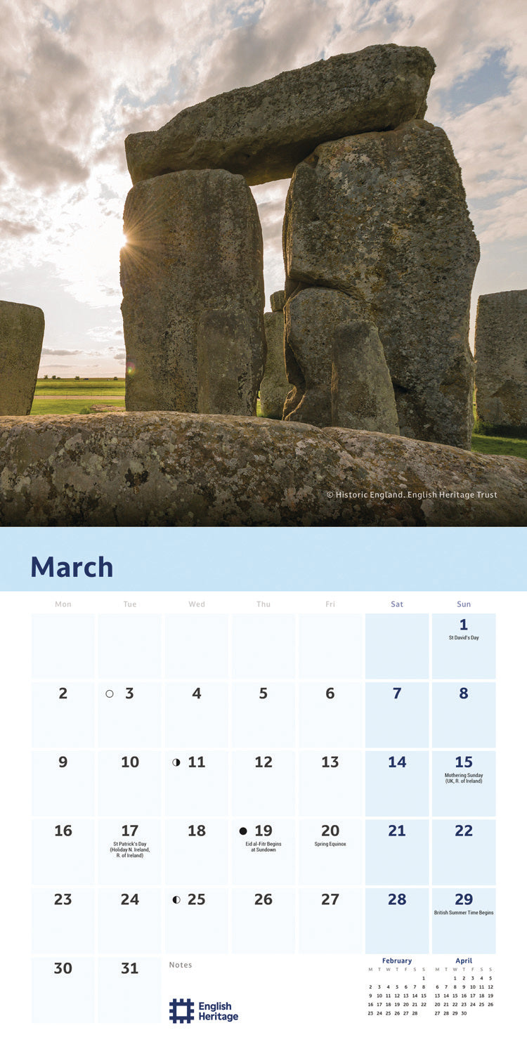 English Heritage, Stonehenge Mini Calendar 2026