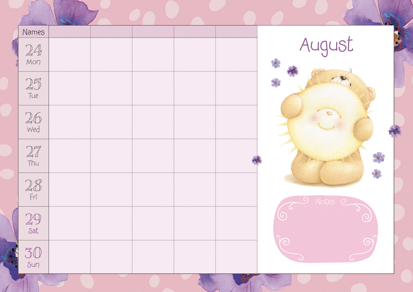 Forever Friends WTV Planner A4 Calendar 2026