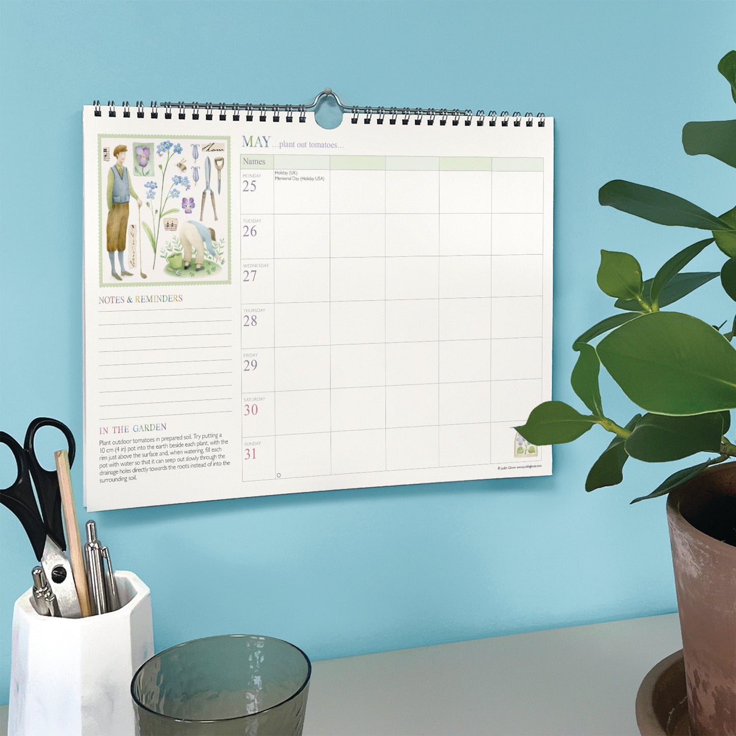 Garden Days WTV Planner A4 Calendar 2026
