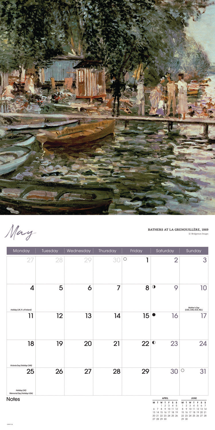 Monet Wall Calendar 2026