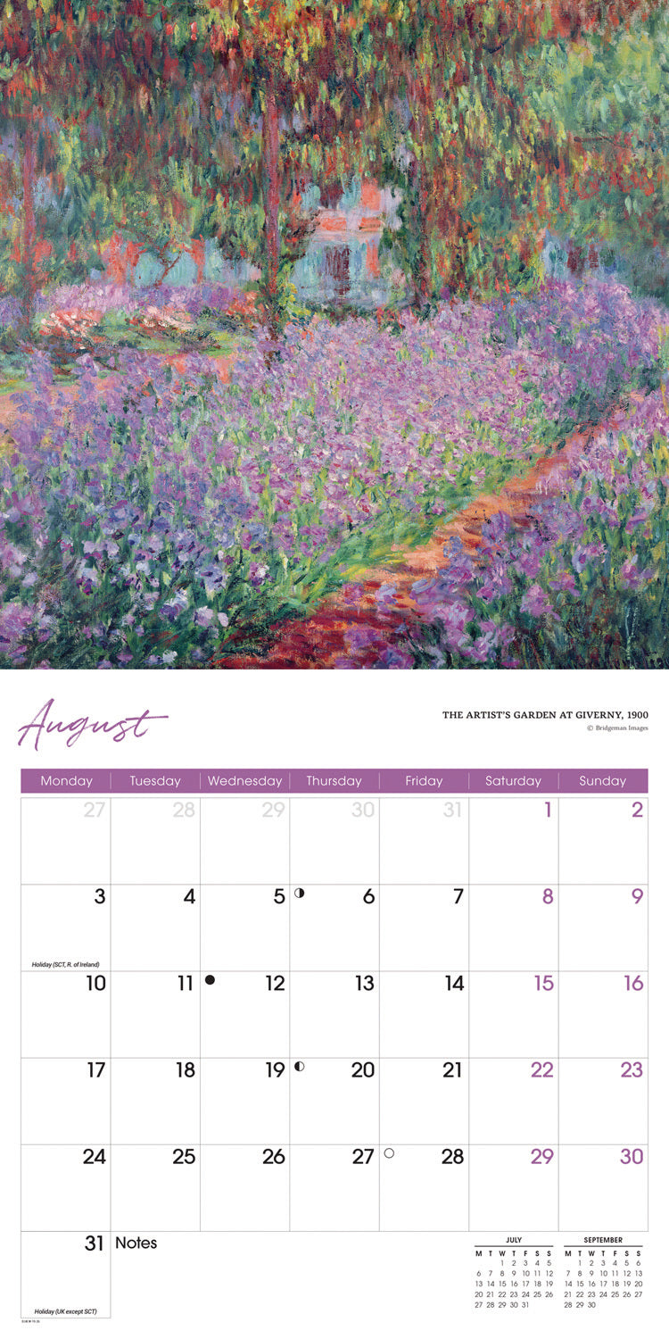 Monet Wall Calendar 2026