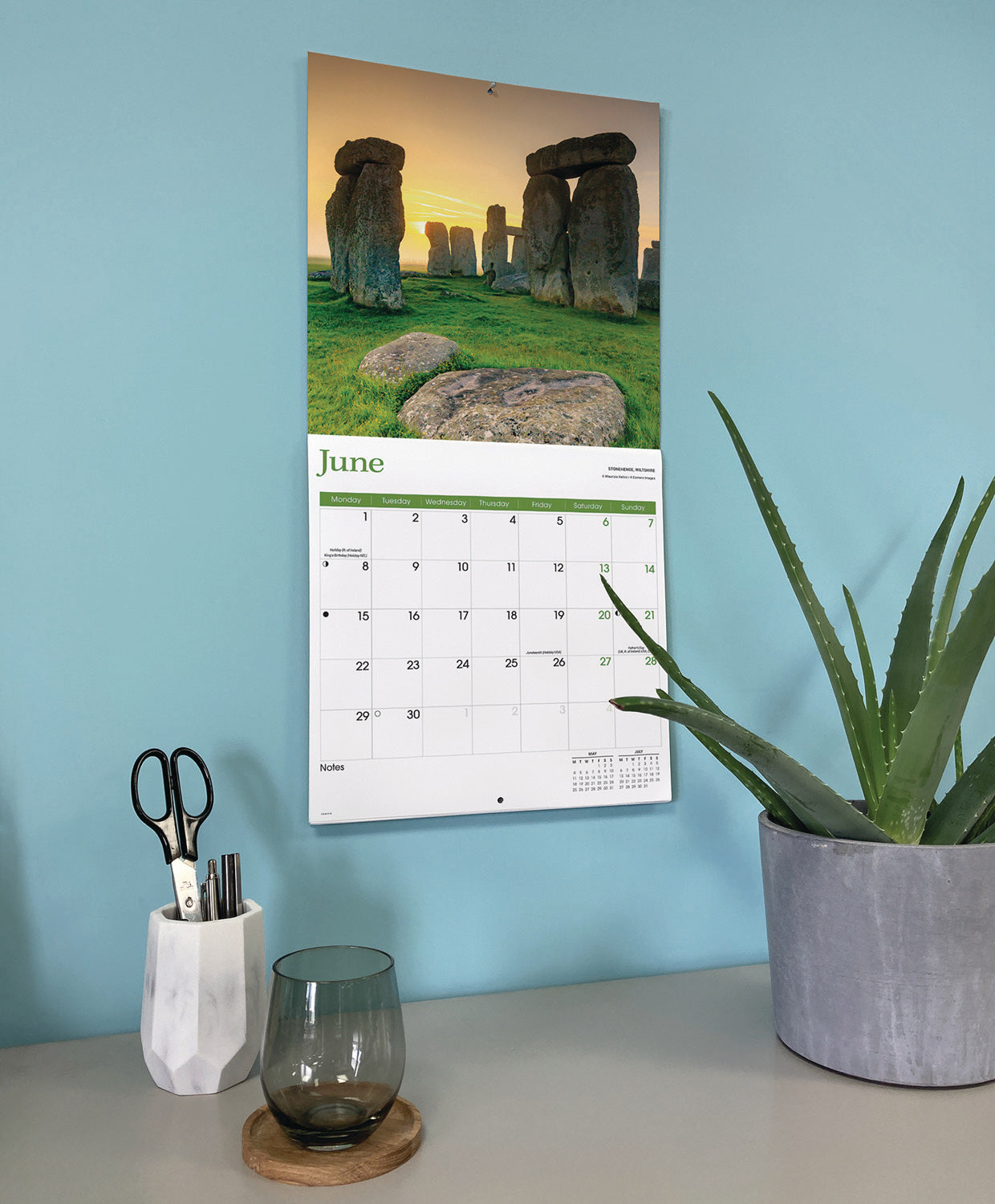England Wall Calendar 2026