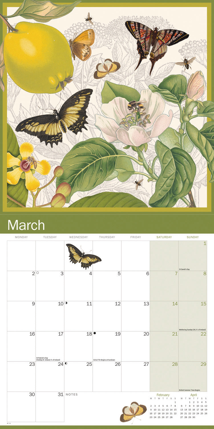 Royal Botanic Gardens Kew, Floral Illustrated Wall Calendar 2026