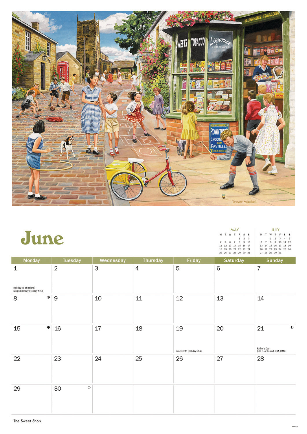 Golden Days, Trevor Mitchell A4 Calendar 2026
