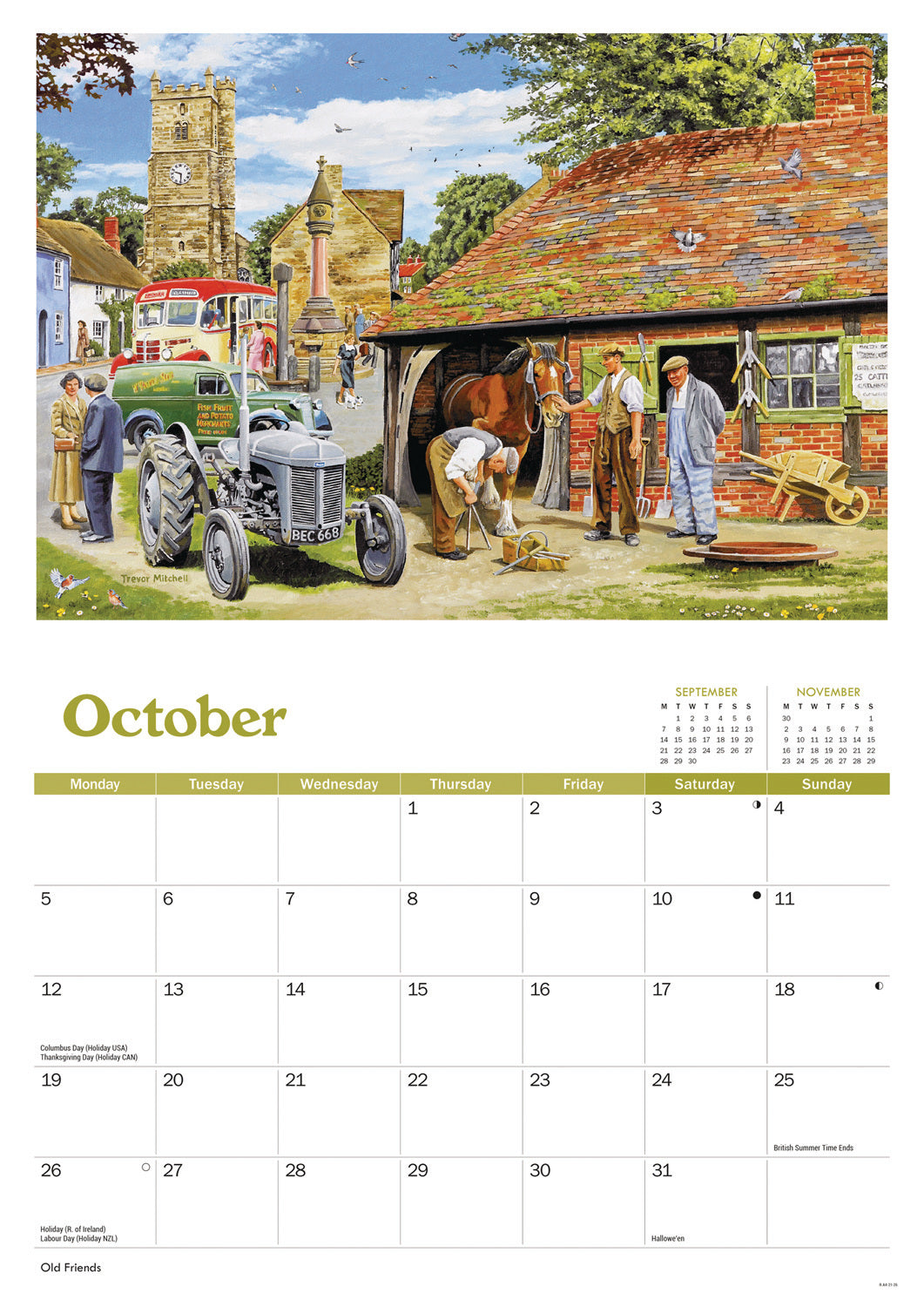 Golden Days, Trevor Mitchell A4 Calendar 2026