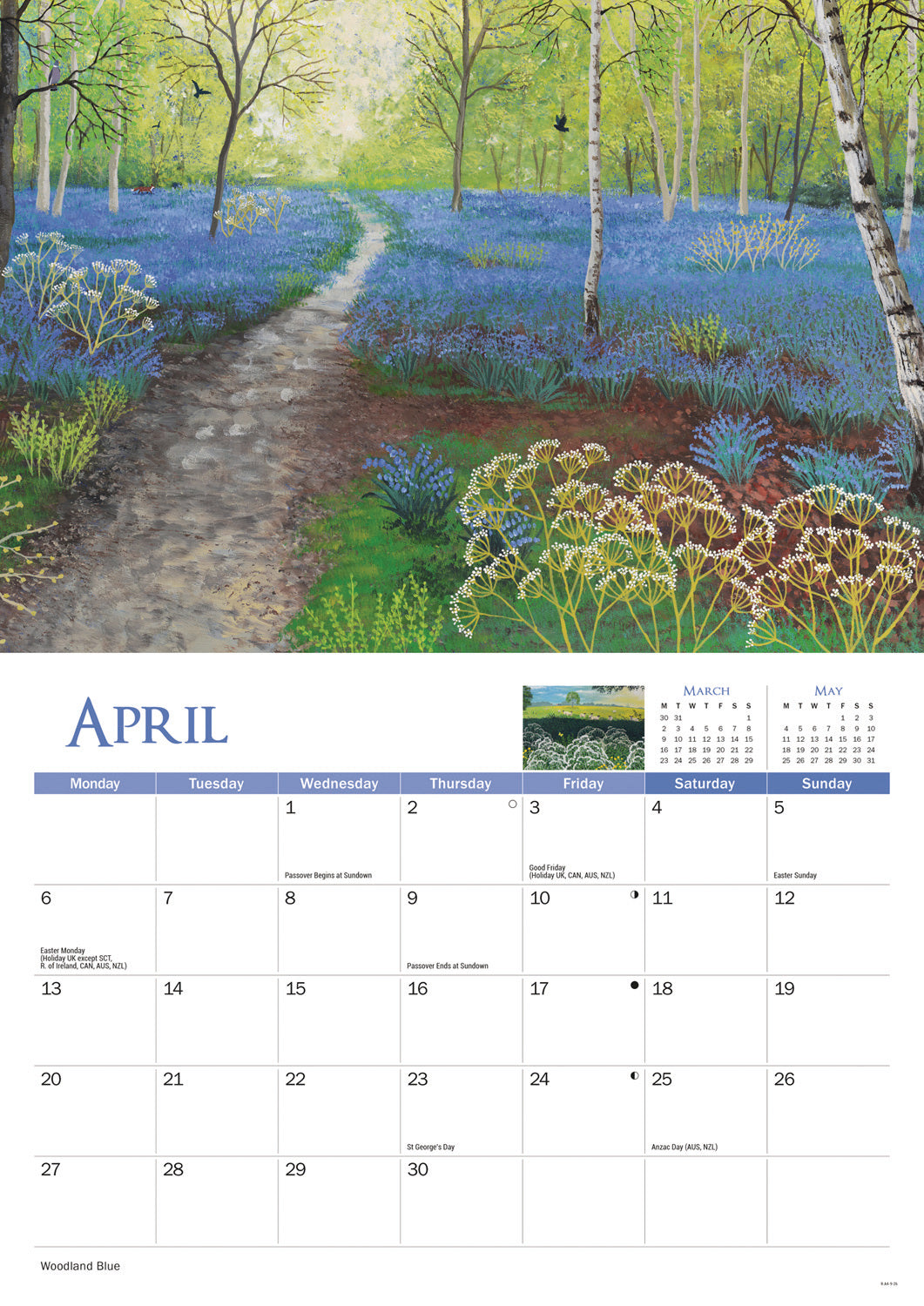 Jo Grundy Country Year A4 Calendar 2026