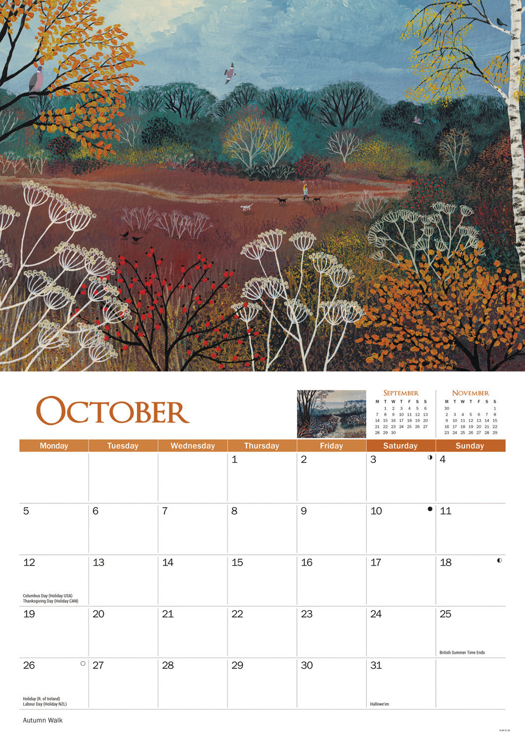 Jo Grundy Country Year A4 Calendar 2026