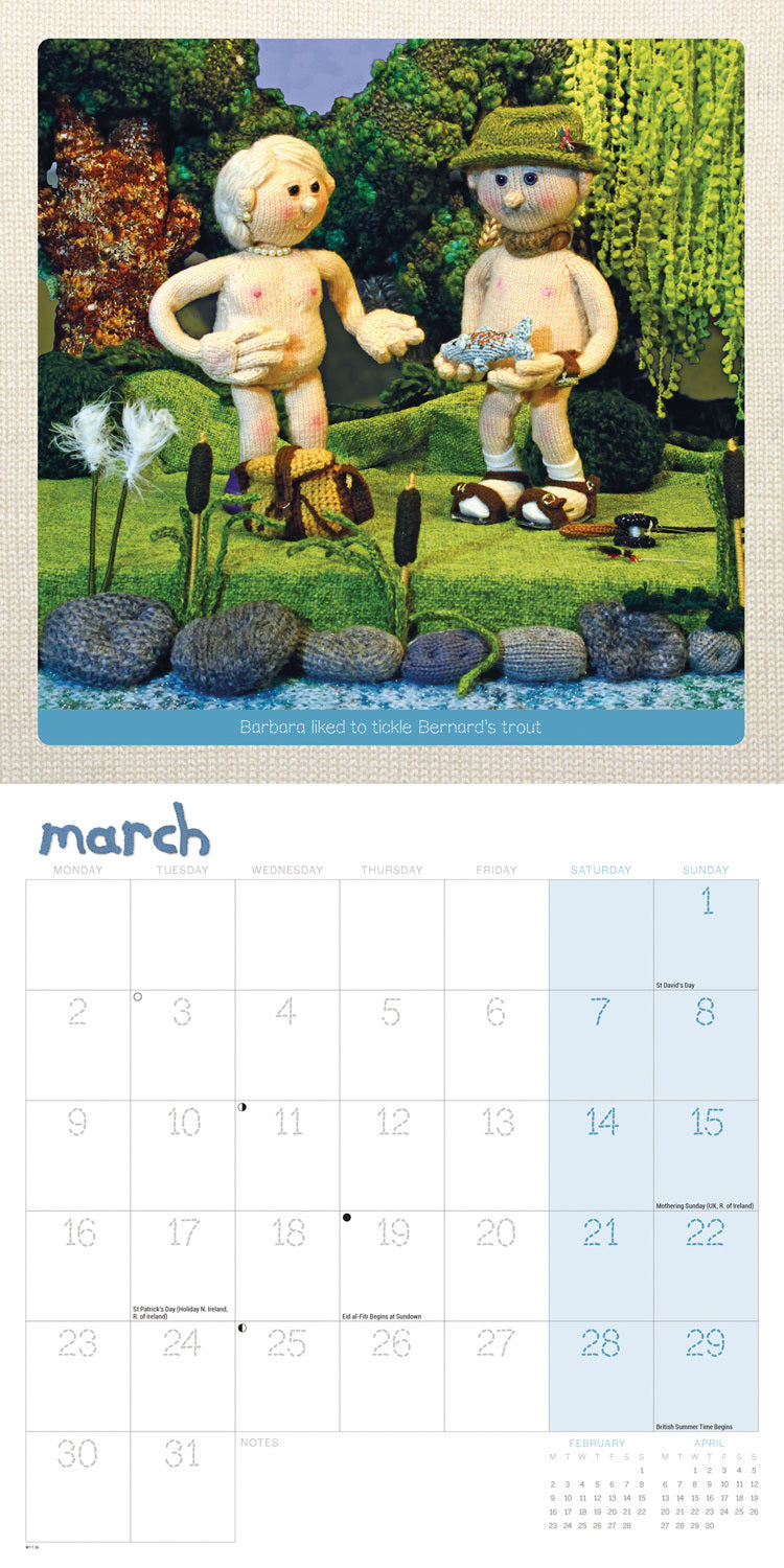Nudinits Wall Calendar 2026
