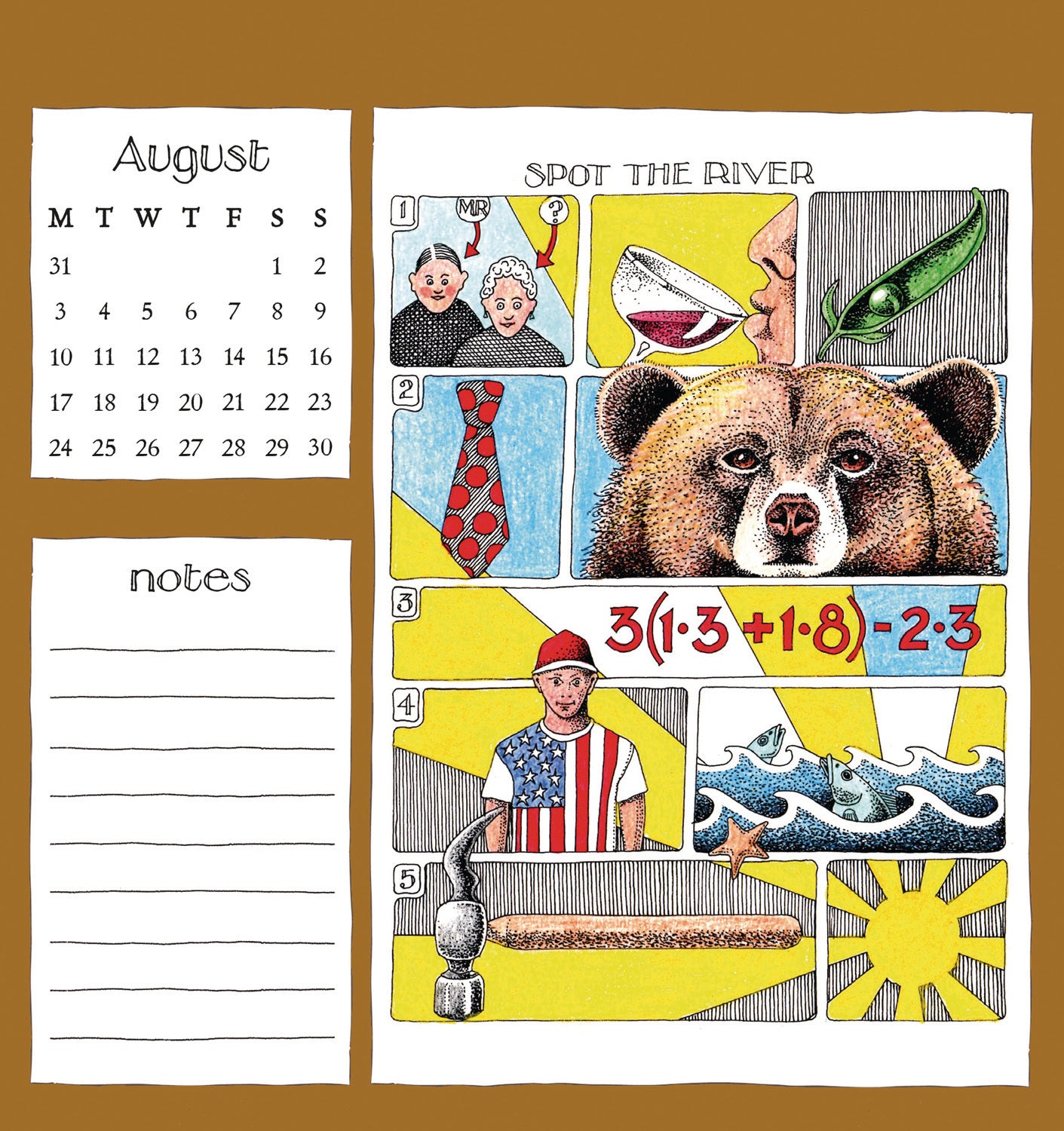 Simon Drew Easel Calendar 2026