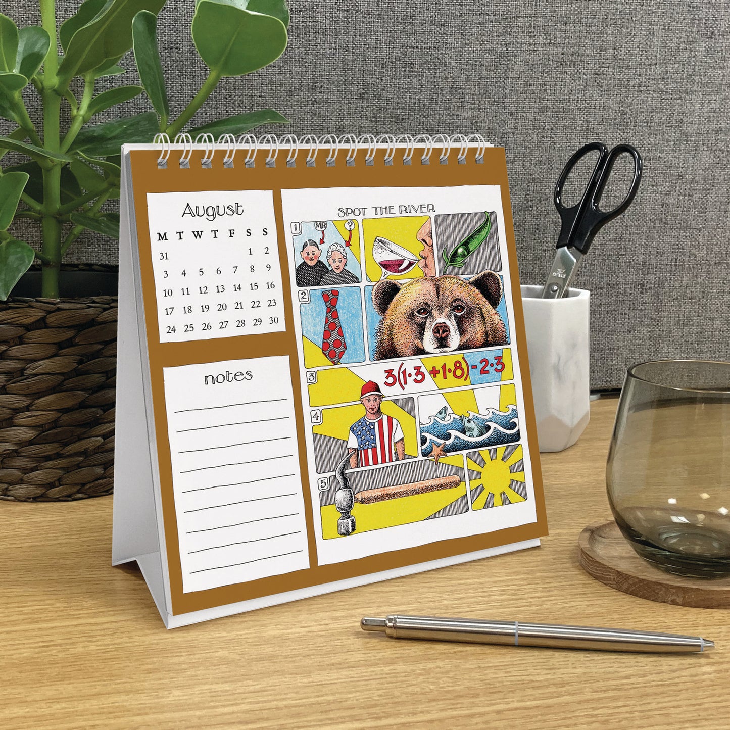 Simon Drew Easel Calendar 2026