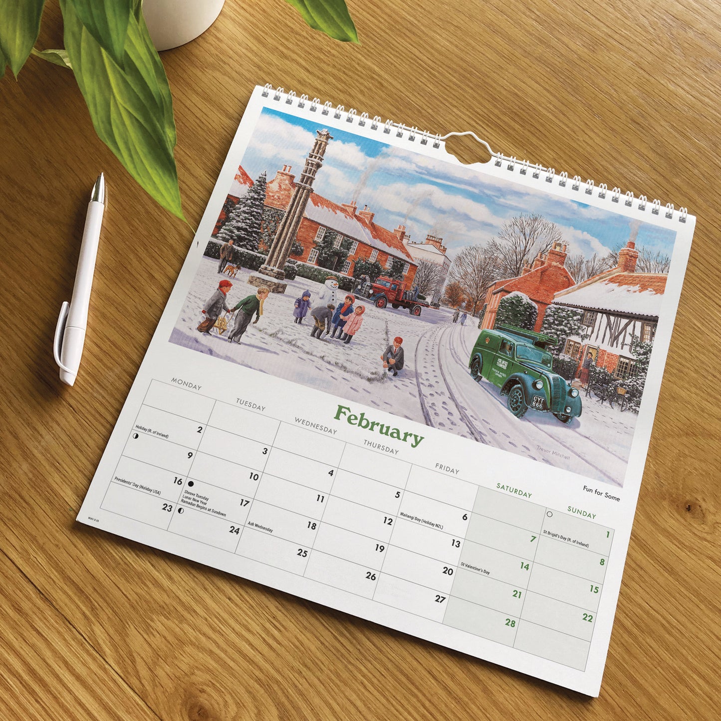 Vintage Transport, Trevor Mitchell Wiro Wall Calendar 2026