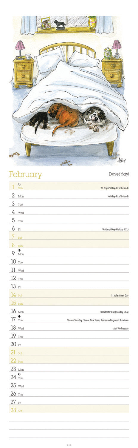 Alisons Animals Slim Calendar 2026
