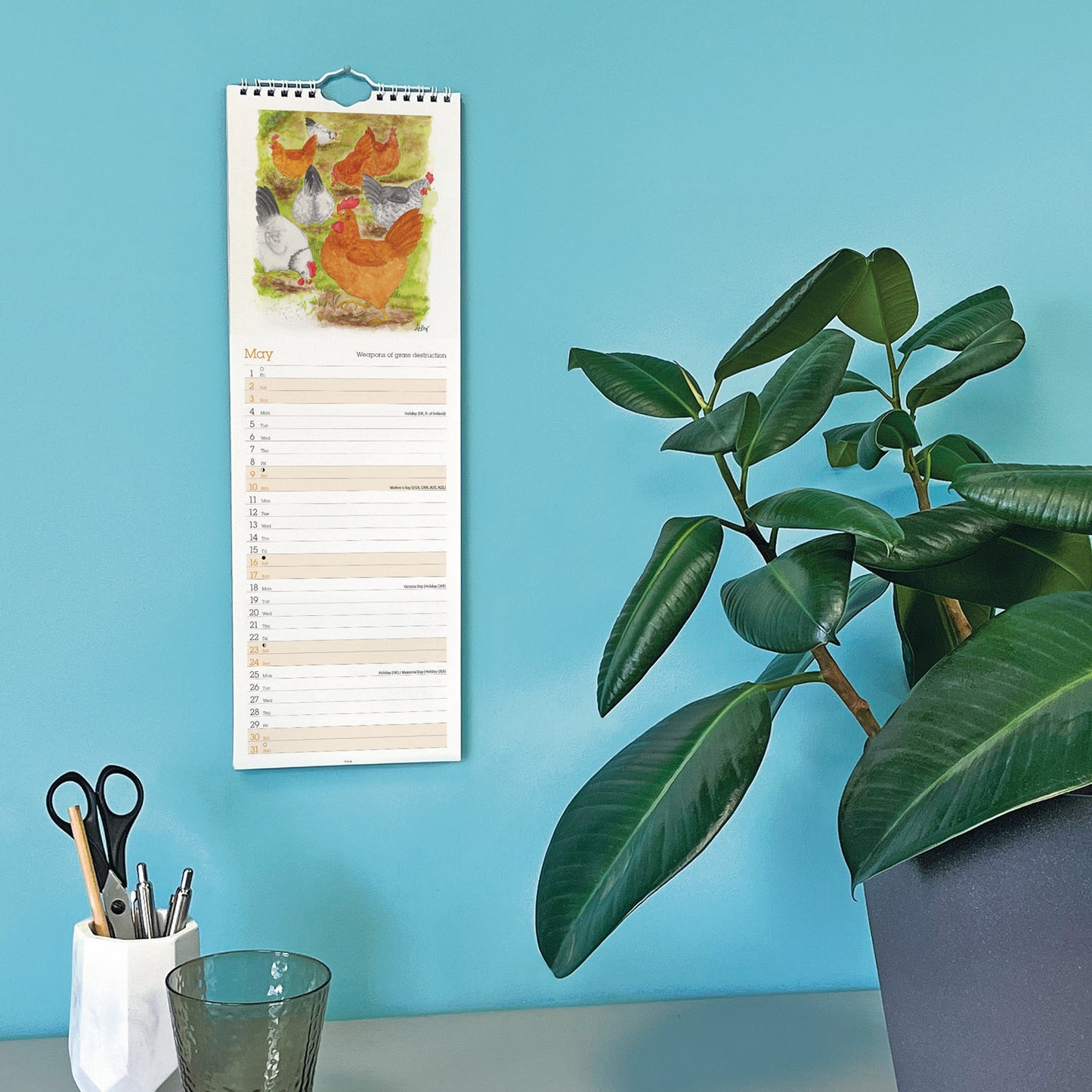 Alisons Animals Slim Calendar 2026
