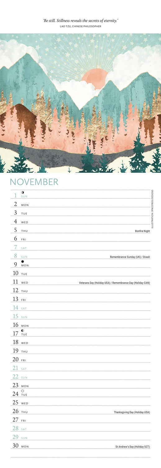 Breathe Slim Calendar 2026