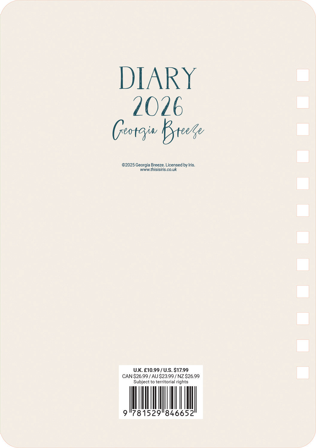 Georgia Breeze A5 Wiro Diary 2026