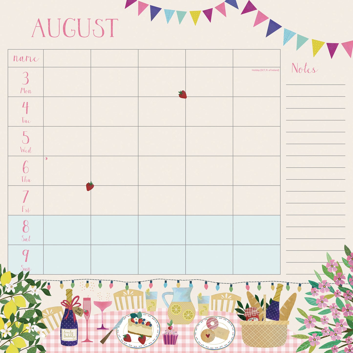 Georgia Breeze WTV Planner Wall Calendar 2026