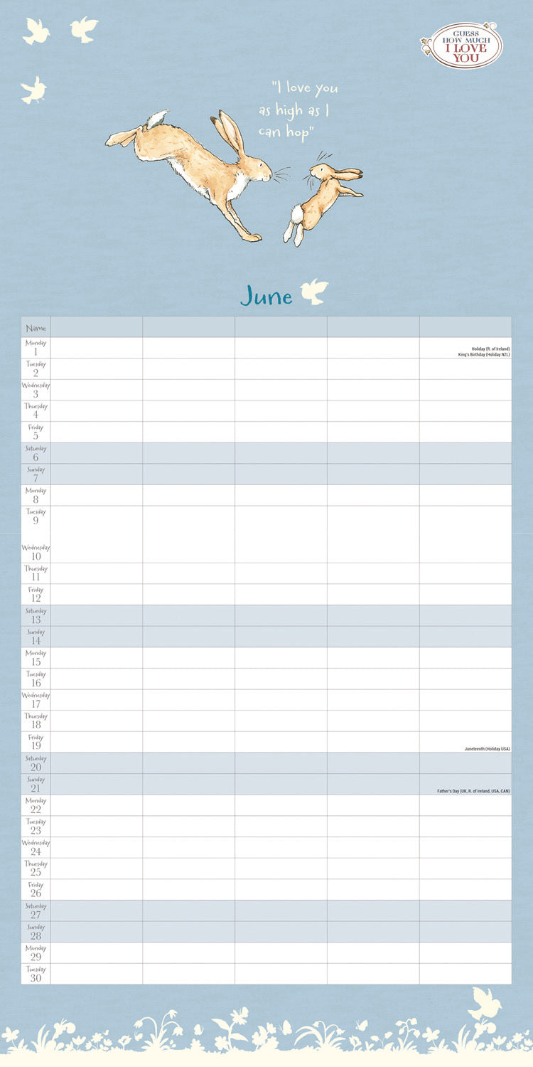Guess How Much I Love You Planner Wall Calendar 2026